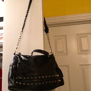 Black studded bag